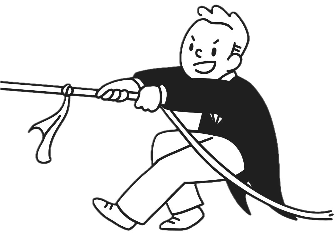 Alfred Butler pulling rope